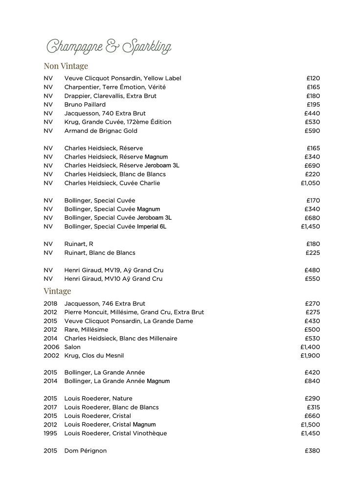 amazonico bottle menu