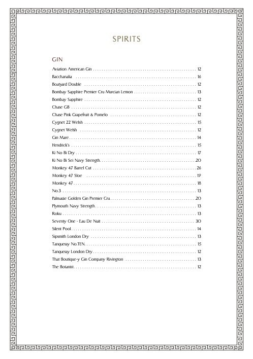 bacchanalia mayfair menu