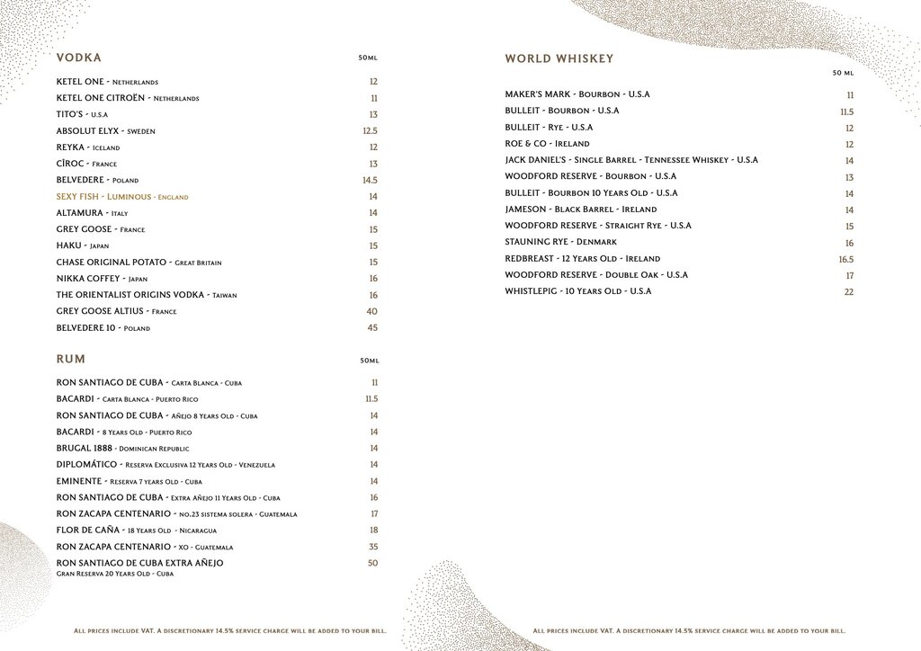 sexy fish london menu