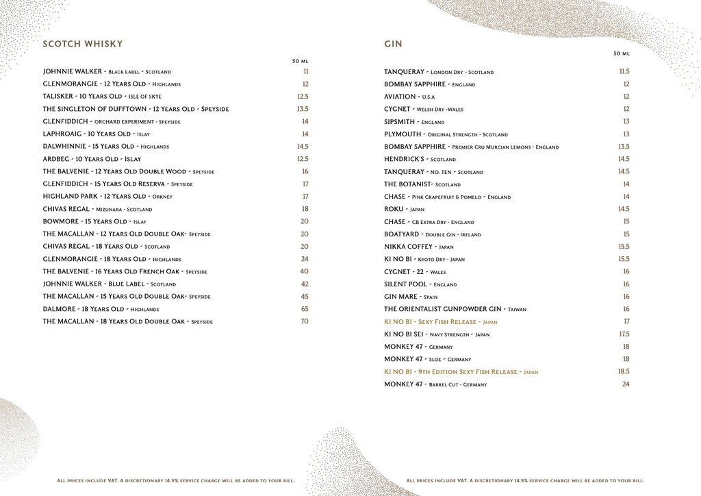 sexy fish london menu