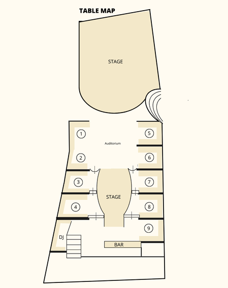 The Box tables map